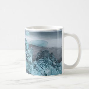 Mug Glace bleue sur la plage, Islande