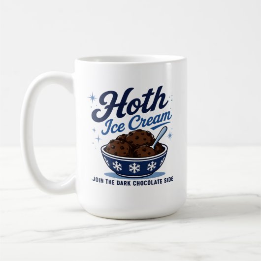 Mug Glace Hoth Chocolat Noir Drôle (Gauche)