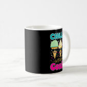 Mug Glace Rétro De L'été Avec Mes Lapins (Devant droit)