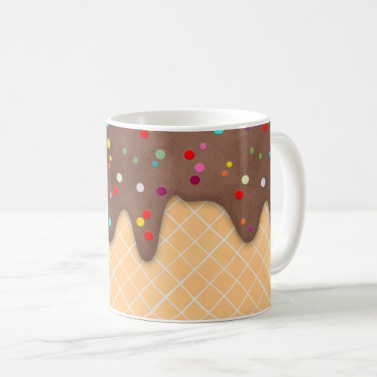 Mug Glacet de crème glacée au chocolat (Devant droit)