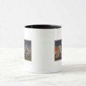 Mug Glacier, MT - Deux Autochtones Pieds-Noirs fument (Centre)