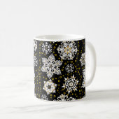 Mug Glam aux flocons dorés de minuit (Devant droit)