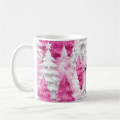Mug Glam blanc rose arbres de Noël (Gauche)