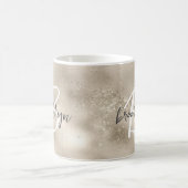 Mug Glam Champagne Or Monogramme Script Tendance (Centre)