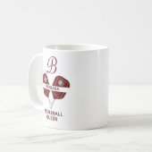 Mug Glam Glit Pickleball Queen Paddles Floral initial (Devant gauche)