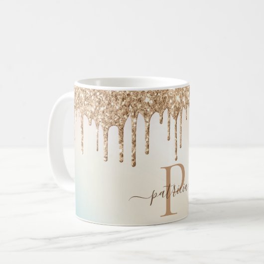 Mug Glam Gold Parties scintillant Drivers Élégant Mono (Devant gauche)