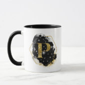 Mug Glam Gold Parties scintillant P Monogramme (Gauche)
