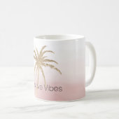 Mug Glam Gold Tropical Palm Pink ombre (Devant droit)