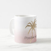 Mug Glam Gold Tropical Palm Pink ombre (Devant gauche)