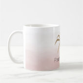 Mug Glam Gold Tropical Palm Pink ombre (Gauche)