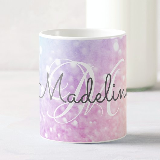 Mug Glam Iridescente Parties scintillant colorée perso