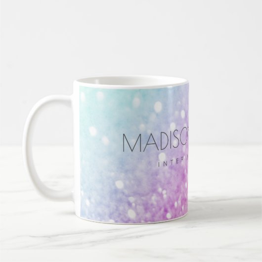 Mug Glam Iridescente Parties scintillant colorée perso (Gauche)