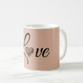 Mug Glam Leopard Heart Love Design (Devant droit)