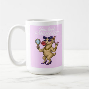 Mug Glam Llama - Fabuleux de la tête au toit