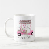 Mug Glam Nom Monogram Rose Gold Golf Panier (Gauche)