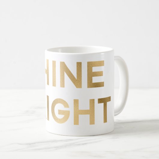 Mug Glam Or brillant Noël brillant (Devant droit)