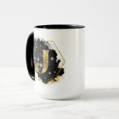 Mug Glam Or Paillettes Monogramme J (Devant gauche)