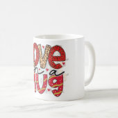 Mug Glam Parties scintillant Gold Red Luxe Love Valent (Devant droit)