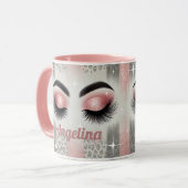 Mug Glam Parties scintillant rose cils Musique (Devant gauche)