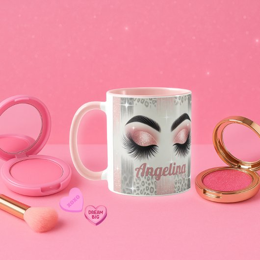 Mug Glam Parties scintillant rose cils Musique