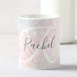 Mug Glam Parties scintillant rose Pastel Motif fille<br><div class="desc">Personnalisez facilement ce joli motif de parties scintillant de livre rose avec votre nom et/ou monogramme personnalisés.</div>