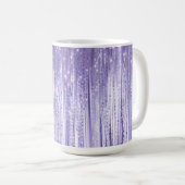 Mug Glam Purple Lavender Tinsel Stripes Noël (Devant droit)