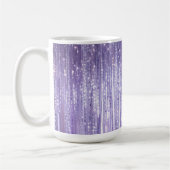 Mug Glam Purple Lavender Tinsel Stripes Noël (Gauche)