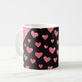 Mug Glam Rose Parties scintillant Coeurs Étincelants R (Devant gauche)