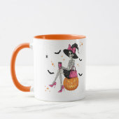 Mug Glam Skeleton Witch avec Citrouille Halloween Éffr (Gauche)