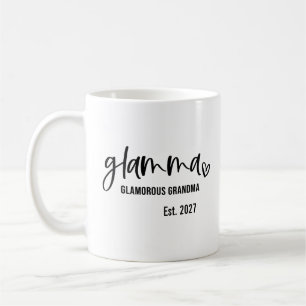 Mug Glamma Fondée en 2027, Annonce de Bébé
