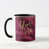 Mug Glamma Glamour Grandma Bourgogne Nom d'or (Gauche)