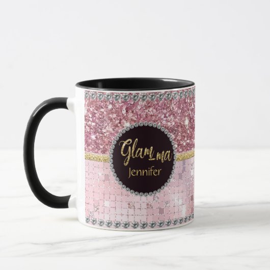 Mug Glamma Glamour Grandma Parties scintillant rose No (Gauche)