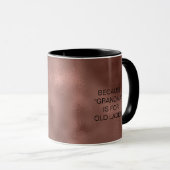Mug Glamma Grandma Rose Gold Foil Nom (Devant droit)