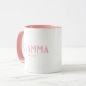 Mug Glamma rose Année de création (Devant gauche)