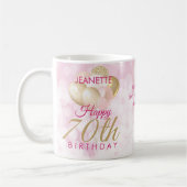 Mug Glamorous 70th Birthday Balloon (Gauche)