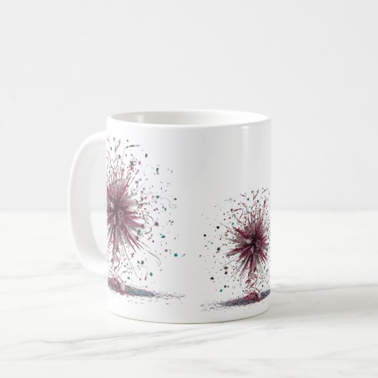 Mug Glamorous Crystal Explosion Modern Black Classic  (Devant gauche)