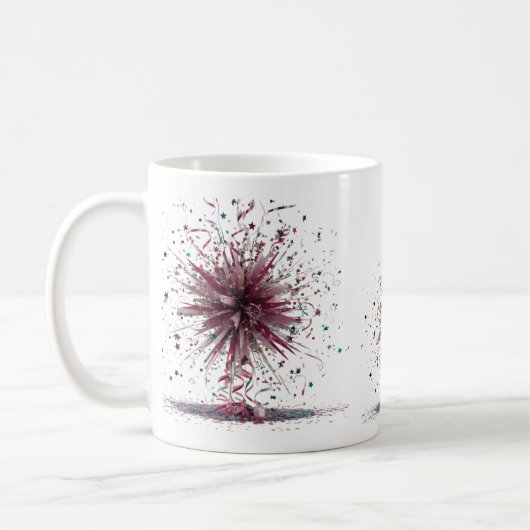 Mug Glamorous Crystal Explosion Modern Black Classic (Gauche)
