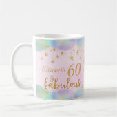 Mug Glamour 60e anniversaire Parties scintillant d'or (Gauche)