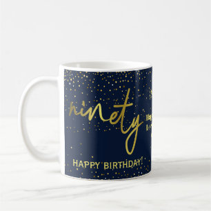 Mug Glamour 90e anniversaire Marine or