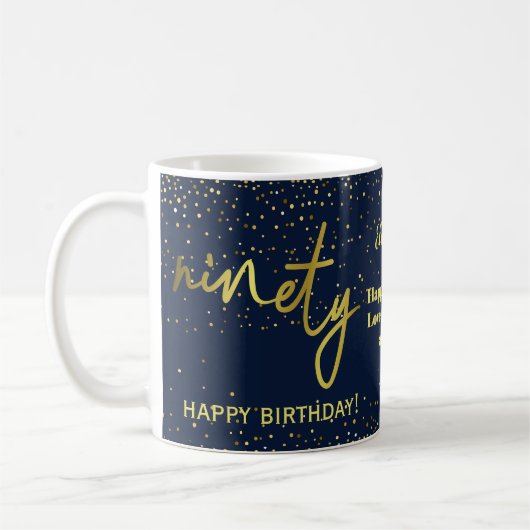 Mug Glamour 90e anniversaire Marine or (Gauche)