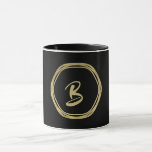Mug Glamour doré et anneaux noirs (toute couleur) Glam