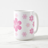 Mug Glamour Fleur Rose- (Devant droit)