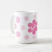 Mug Glamour Fleur Rose- (Devant gauche)