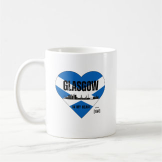 Mug Glasgow Scotland Skyline Heart - Depuis [Année]