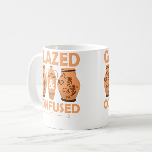 Mug Glazed Confused Ceramics Artist Pottery (Devant gauche)