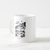 Mug Glitch Anime Eyes Black & White Aesthetic Manga  (Devant gauche)