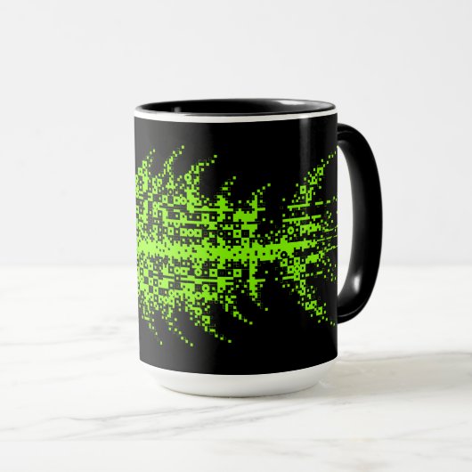 Mug Glitch Pixel Code Fish  (Devant droit)