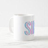 Mug Glitch Pixel "SIP" Conception de café (Devant gauche)