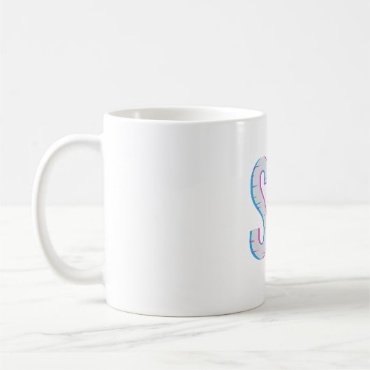 Mug Glitch Pixel "SIP" Conception de café (Gauche)