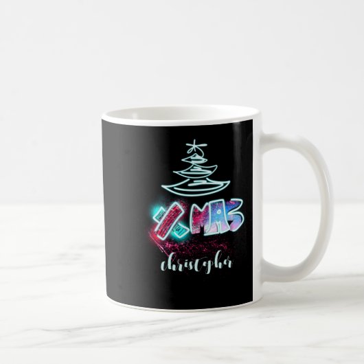 Mug Glitter Glow Tree Blue And Red Xmas Tygraphy Toddl (Droite)